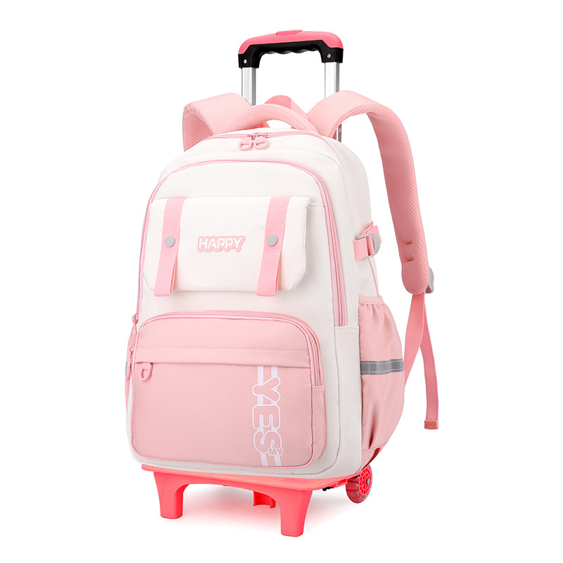 Mochila de tracción transfronteriza de peces naturales para estudiantes de primaria que trepan escaleras, mochila de gran capacidad para grados 3 - 6, mochila de doble propósito