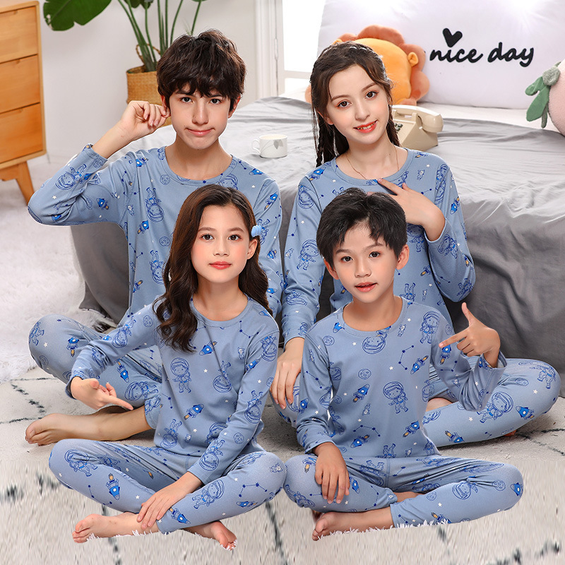 男の子用秋服・秋ズボン、女の子用保温下着、中高生用インナー、ティーンエイジャー用秋冬パジャマセット|undefined
