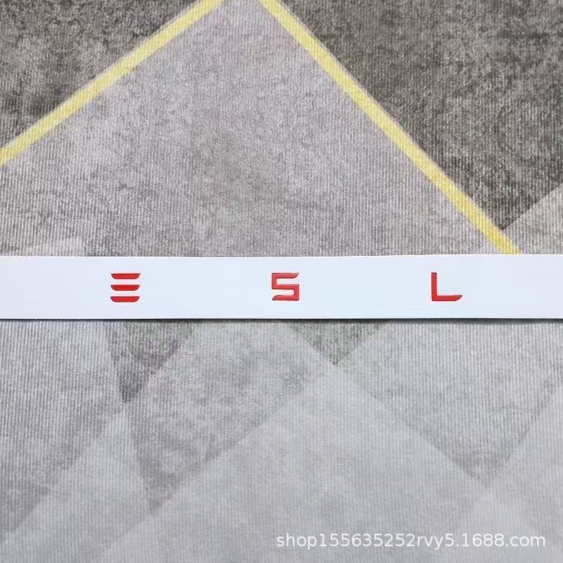 Suitable for Tesla Model 3Y, New 3 Yl Front Hood Emblem, Teslt Emblem, Rear Body Lettering Logo