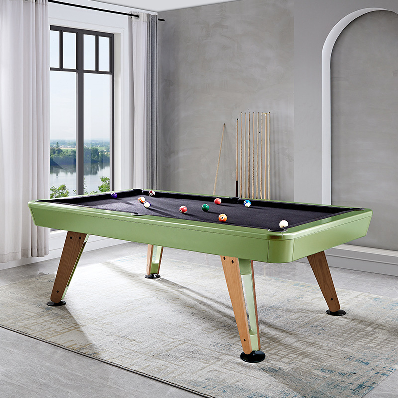Mesa de billar estándar Mesa de billar china negra de ocho años Diseño de entretenimiento para adultos Mesa de comedor de villa de alta gama estadounidense de doble uso