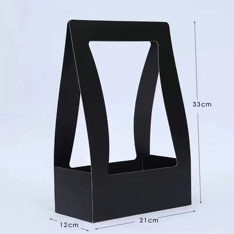 Cesta de flores portátil coreana creativa, caja de regalo en forma de corazón festivo, caja de papel, caja de embalaje de arreglos florales al por mayor, bolsa de caja de flores