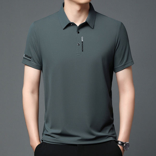 Fashionable silk universal trend casual short sleeve T-shirt