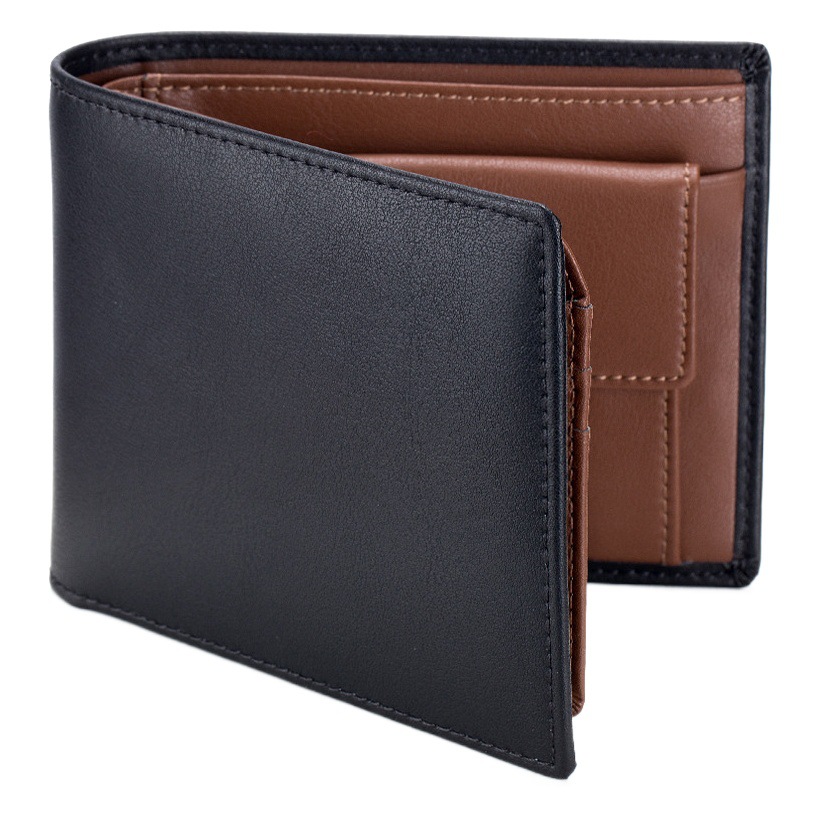 Genuine leather men's short wallet new soft cowhide tri-fold wallet men's rfid cross-border multi-functional vintage wallet