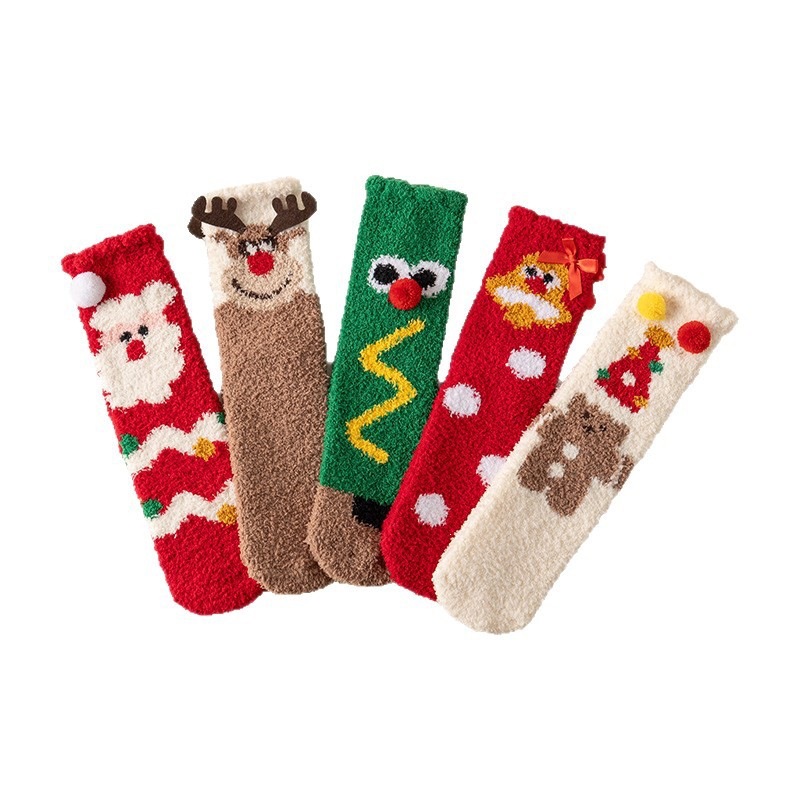 Calcetines de Suelo para Mujer de Terciopelo de Coral Térmicos para Invierno image 5