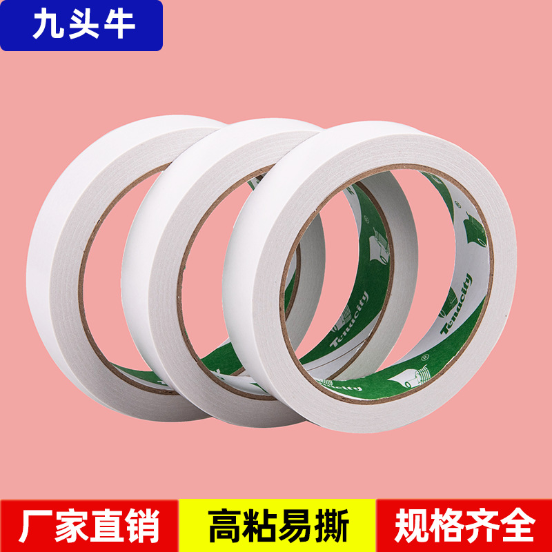 Suministro de Dongguan Cinta de doble cara al por mayor fija hecha a mano cinta de fusión en caliente blanca de alta viscosidad transparente fuerte y fácil de rasgar