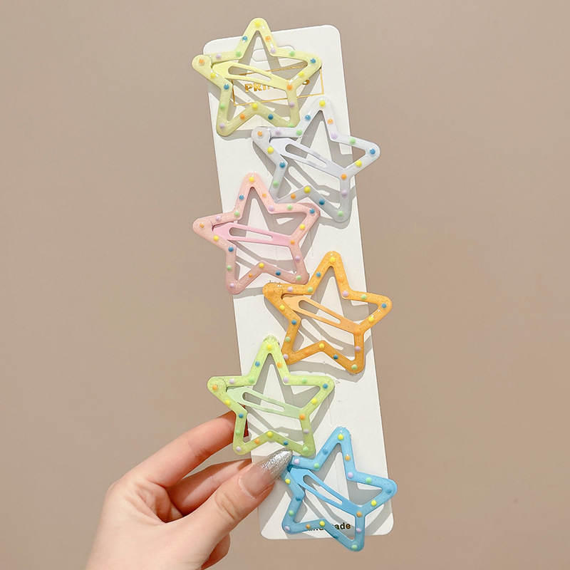 2025 verano pasador de cabello de dopamina colorido lindo frente dulce brocas de cabello rotas no lastimas brocas de cabello adornamientos para el cabello