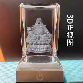 预制图案祝福语创意个性水晶立方体居家摆件微景观氛围小夜灯饰品