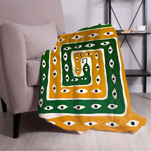 Cross-Border Popular Textile City Ins Style Snake Pattern Blanket Flannel Blanket Gift Game Aliexpress Manufacturer Blanket