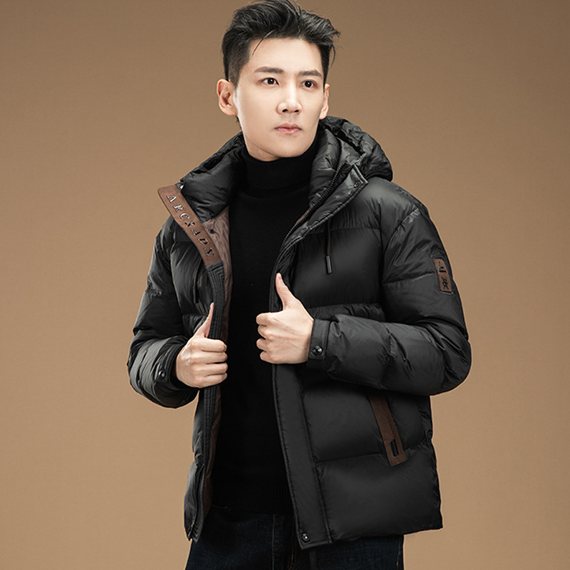 短款羽绒服男士2024冬季加厚保暖面包服休闲连帽外套男女同款