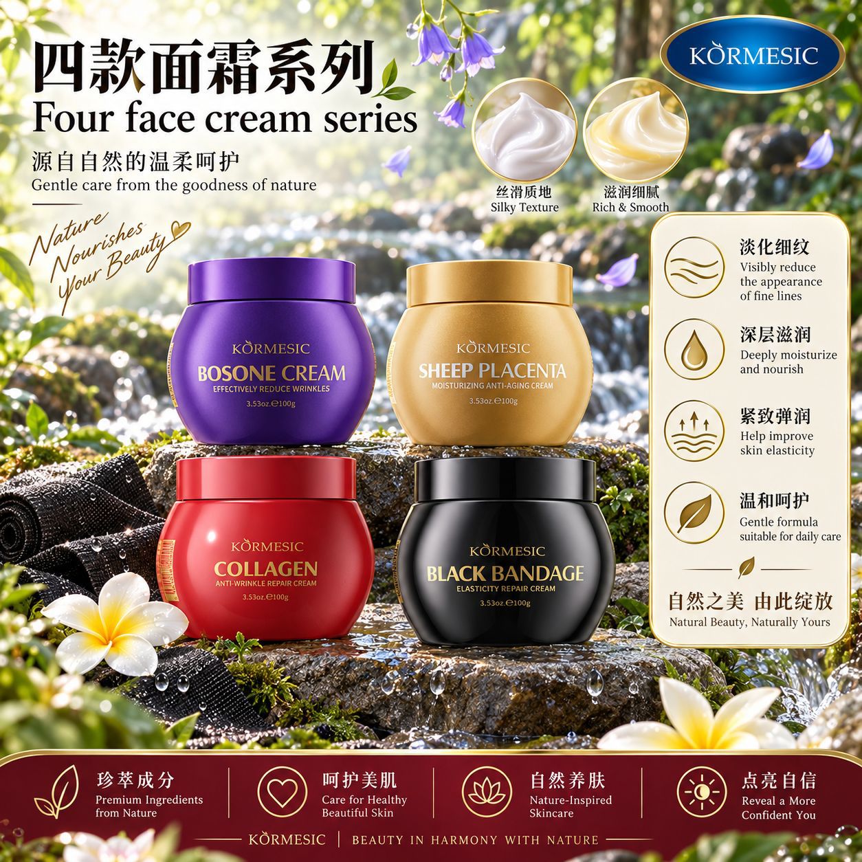 Crema Facial Hidratante y Elástica Reafirmante para Cuidado Facial image 1