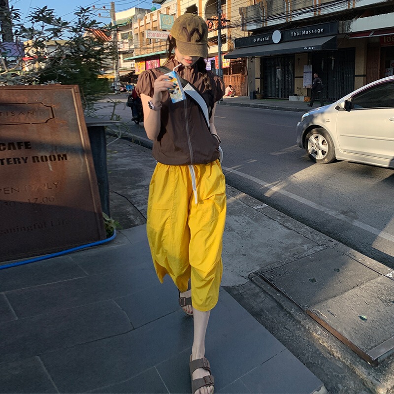 Spring and Summer Casual Relaxed Original Style|Light and Relaxed|Four Colors|Refreshing and Breathable Casual Loose-Fitting Cropped Pants 26 Spring and Summer Casual Relaxed Original Style|Light and Relaxed|Four Colors|Refreshing and Breathable Casual Loose-Fitting Cropped Pants 26