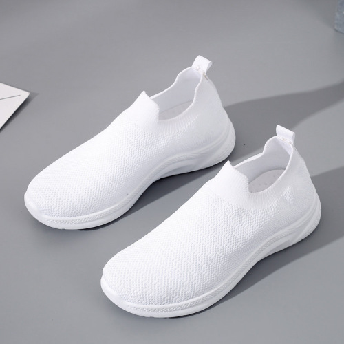 Women's Spring New Socks Shoes, Flyknit Mesh Casual Shoes, Breathable Lightweight Sports Shoes, Women's Versatile