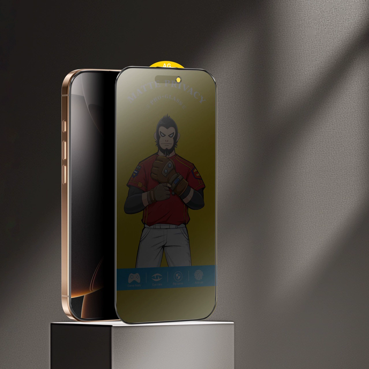 AG-затвердённая холодная пленка антишпионская пленка совместимая с Apple 16Pro e-sports антишпионская iPhone 15ProMax конфиденциальность игра