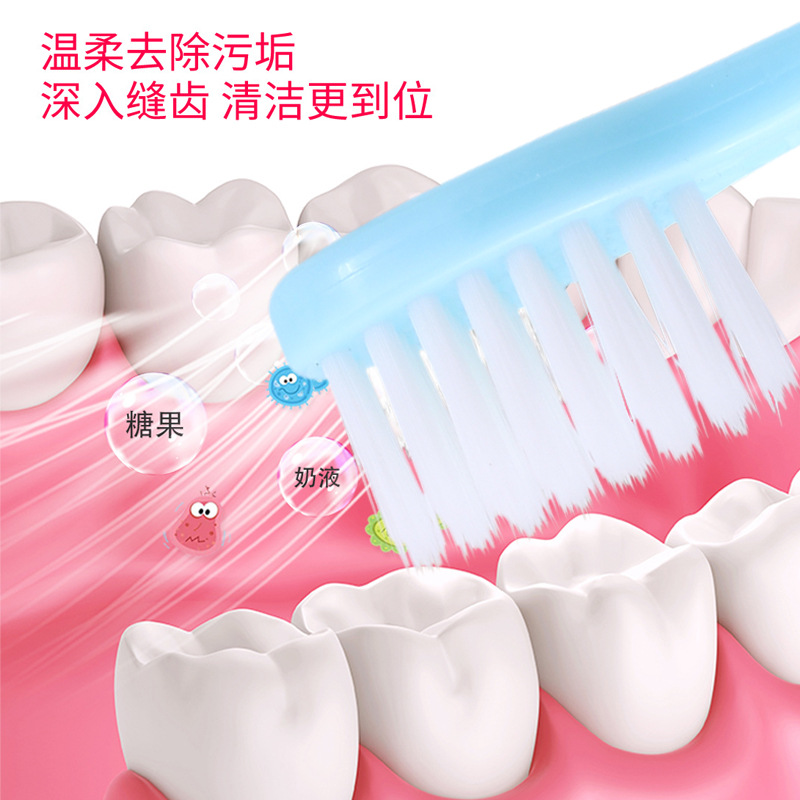 Cepillo de Dientes Infantil de Cerdas Suaves, Mango Antideslizante, Limpieza, para Niños