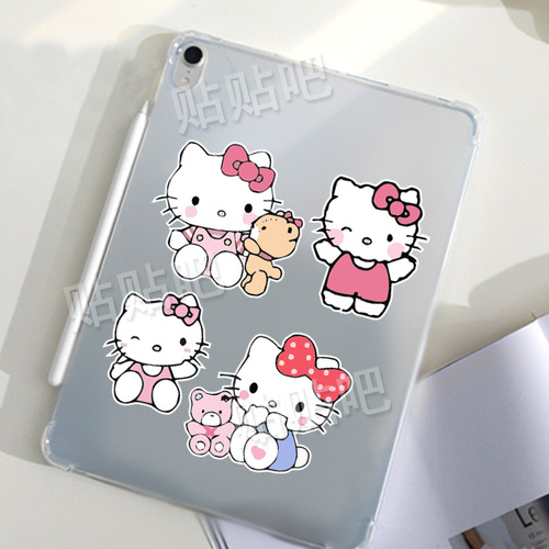 Cartoon Cute KT Cat Hello Kitty Electric Car Sticker Luggage Sticker Laptop iPad Big Belly Water Cup Sticker