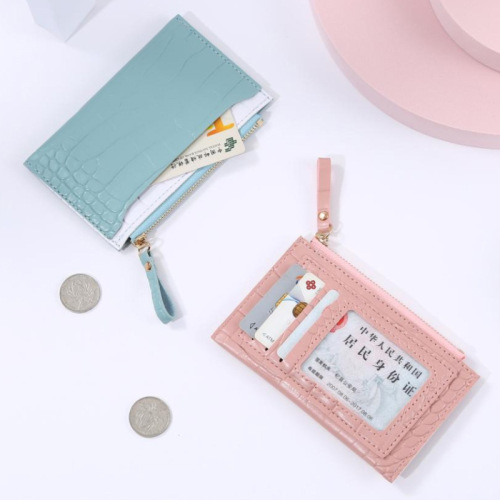 Factory direct sales  new Korean version crocodile pattern card holder women's card holder coin purse multi-card slot gift customization