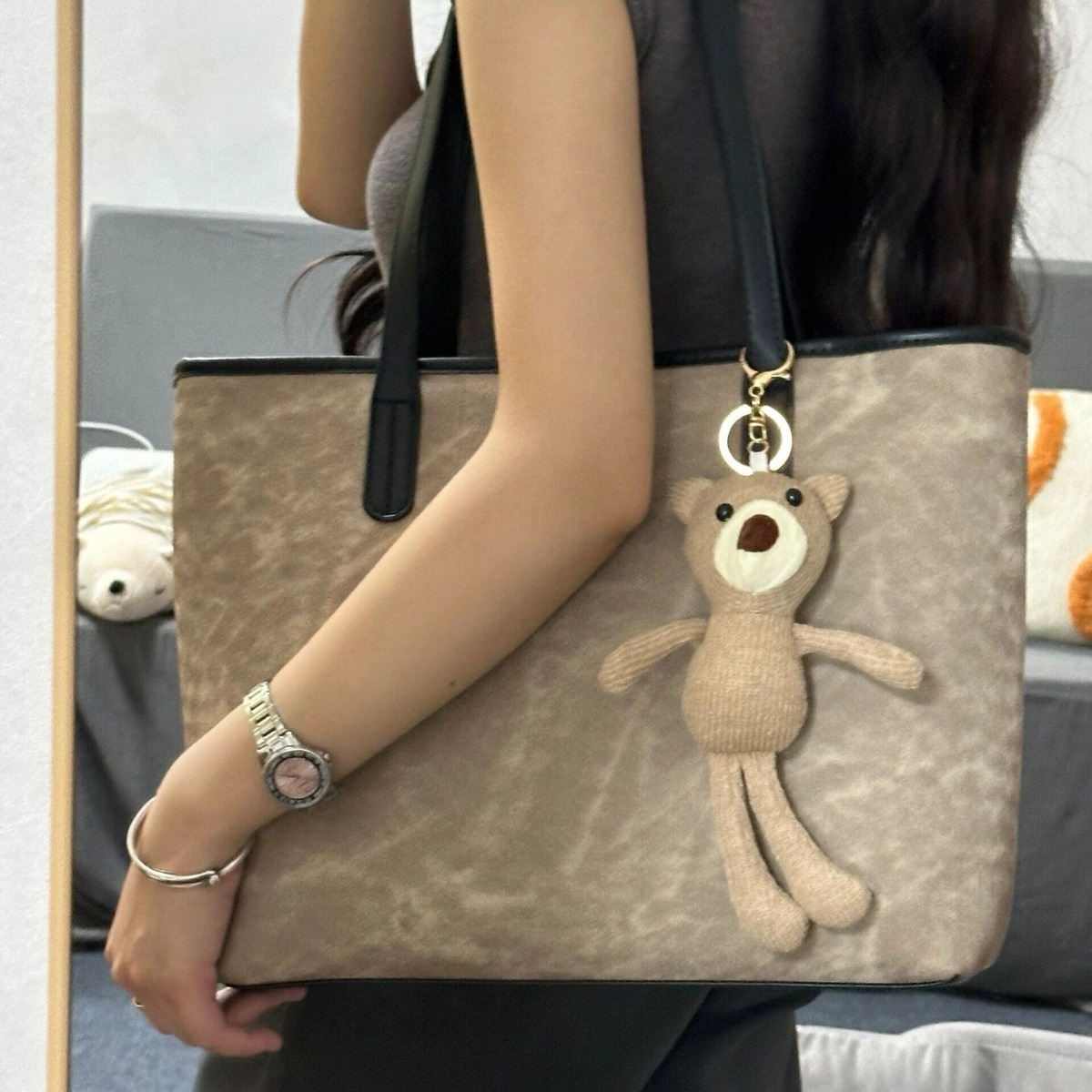 2025 nuevo paquete de ocio de gran capacidad, textura femenina, bolso de viaje, bolso de hombro, bolso de mano para estudiantes universitarios en clase