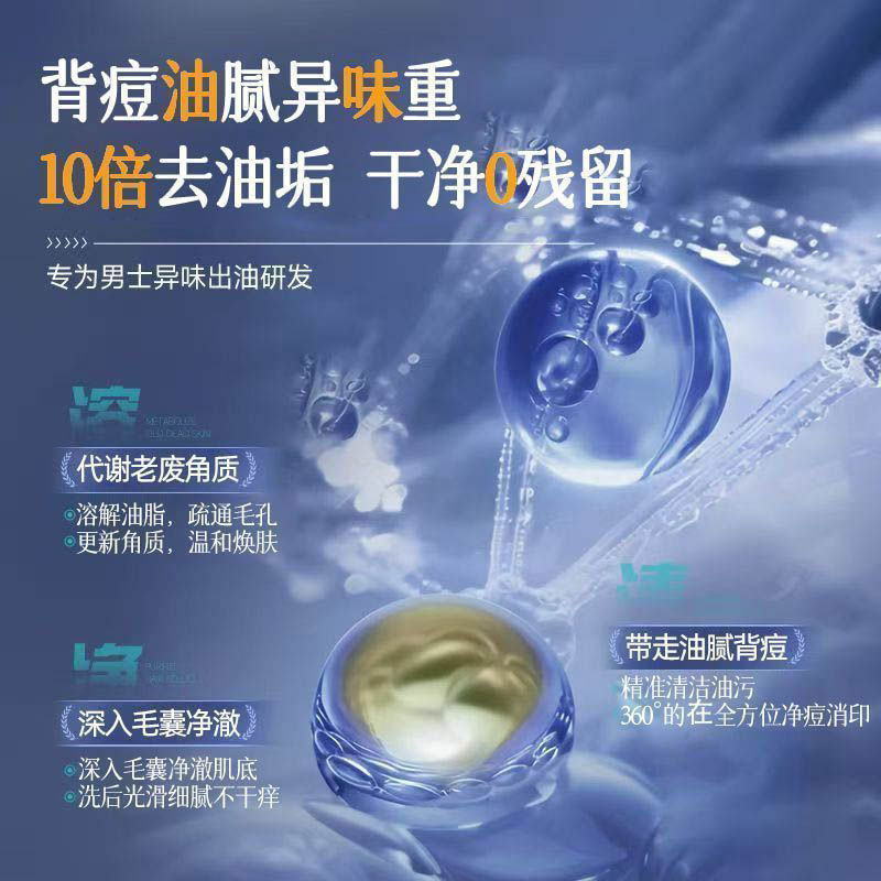 蔚蓝魅蓝男士沐浴露持久留香除螨净肤清爽保湿香氛控油香水沐浴乳|undefined
