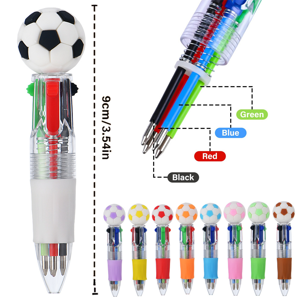 Transfronterizos para lindos bolígrafos de fútbol, baloncesto, rugby, dibujos animados multicolores mini bolígrafos cortos