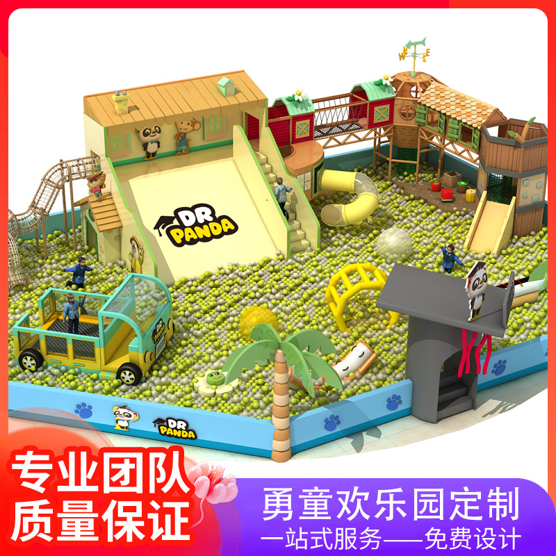 小熊猫森林主题儿童乐园南京亲子淘气堡绳网攀爬设备室内源头厂家