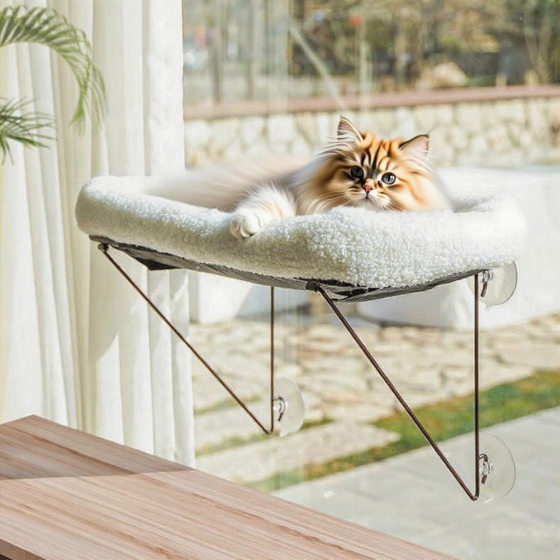 Cat hammock hanging cat nest suction cup window hanging nest kitten sun drying window hanging basket removable and washable cat supplies