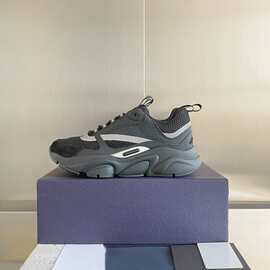 老爹鞋2025外贸B22男女百搭休闲运动鞋时尚潮流网布透气增高真皮