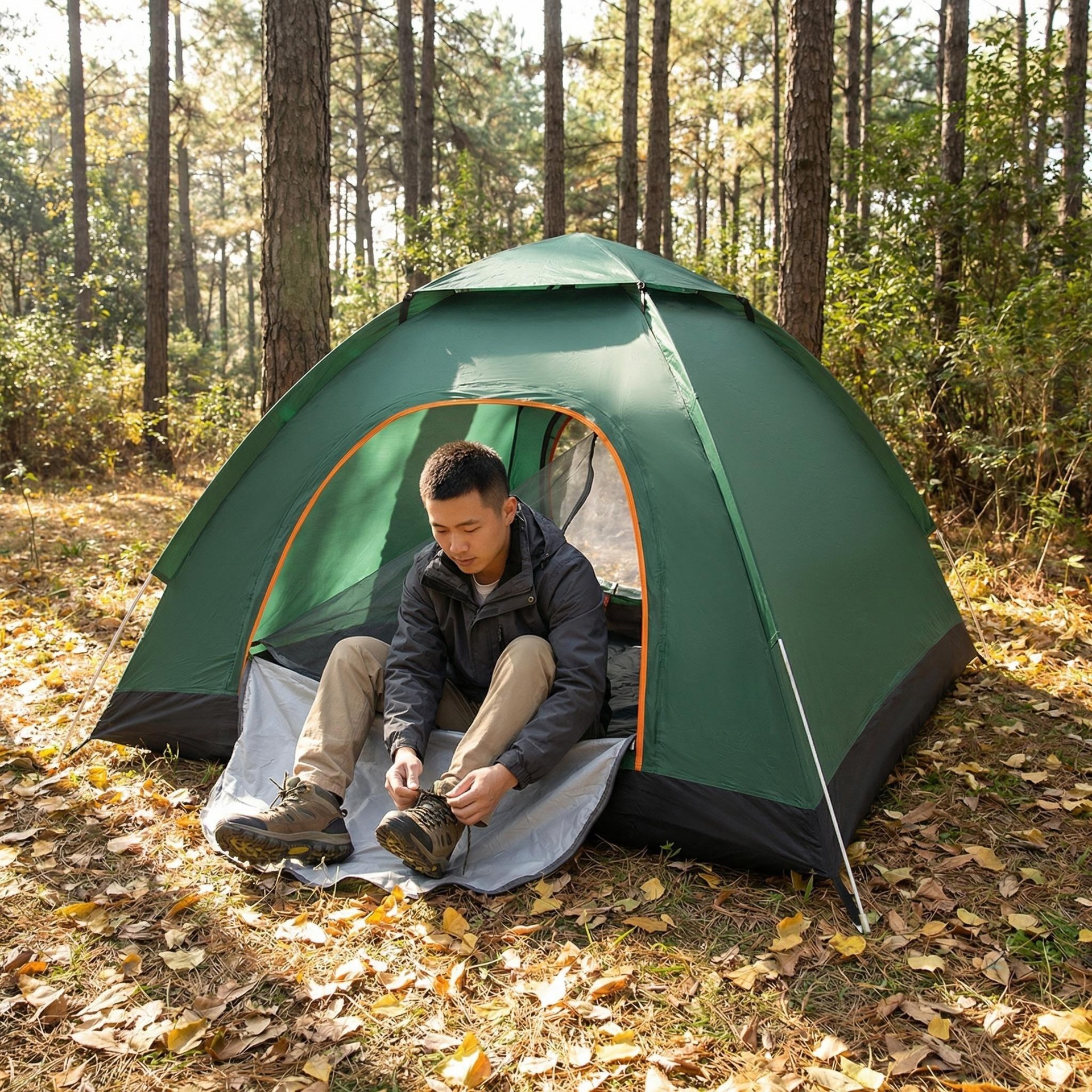 One-Second Quick-Open Tent, No Need for Setup, Sun Protection, Rainproof, Heat Insulation, 1-4 Person Camping Portable Folding Beach Tent