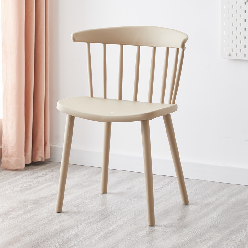 Silla de Plástico para Comedor y Café, Estilo Windsor, Moderna y Ligera