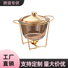 跨境专供商用耐热玻璃酒精炉自助餐布菲炉酒店餐厅加热恒温炉餐具