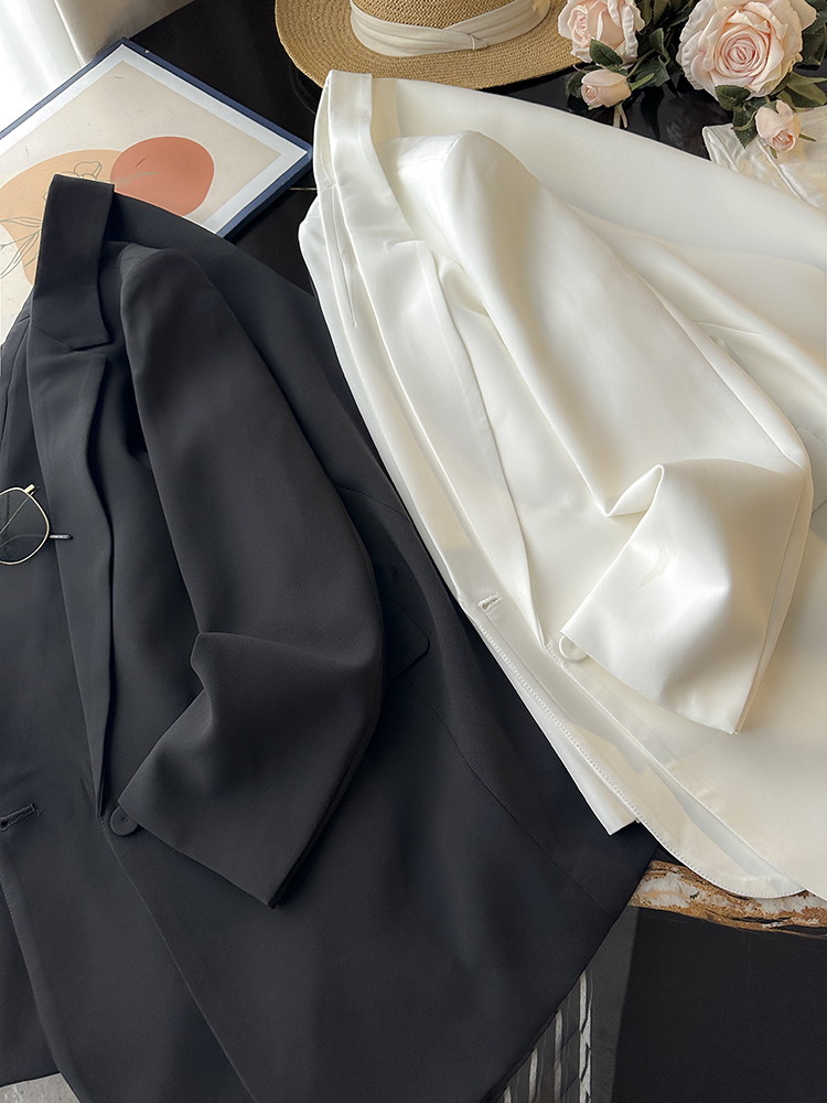 American Style! 4200+! Elegant Lapel Triacetate Blend Single-Button Blazer for Women, New Spring/Summer