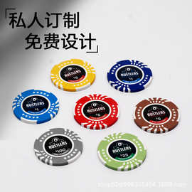 logo图片自定筹码牌德州扑克筹码棋牌室专用麻将打牌用积分筹码币