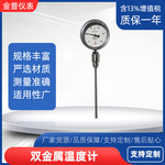 双金属温度计WSS系列工业测温表不锈钢万向型指针表盘式温度计