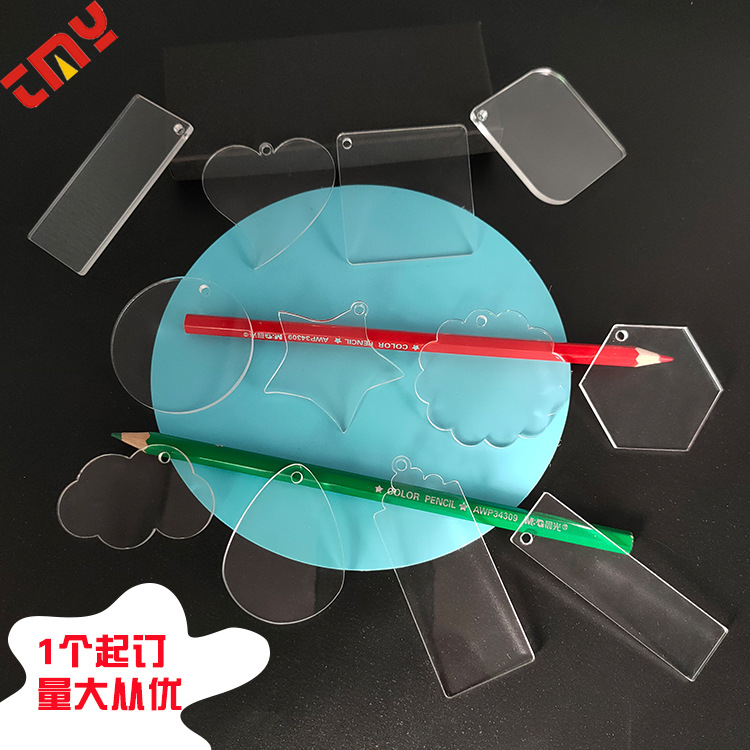 Прозрачный акриловый натуральный стеклянный брелок ручной работы, (Трансграничная торговля)