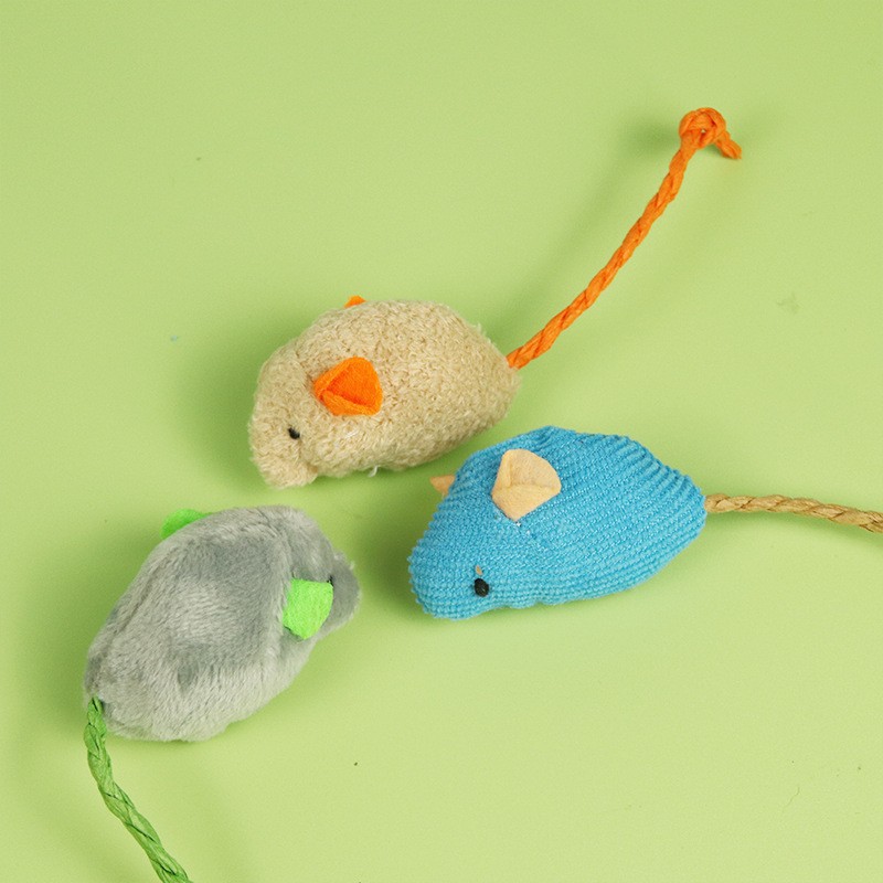 Gato de juguete ratón fabricante de simulación mascota de peluche ratón divertido gato juguete al por mayor auto-Hola aliviar juguete gato tapado