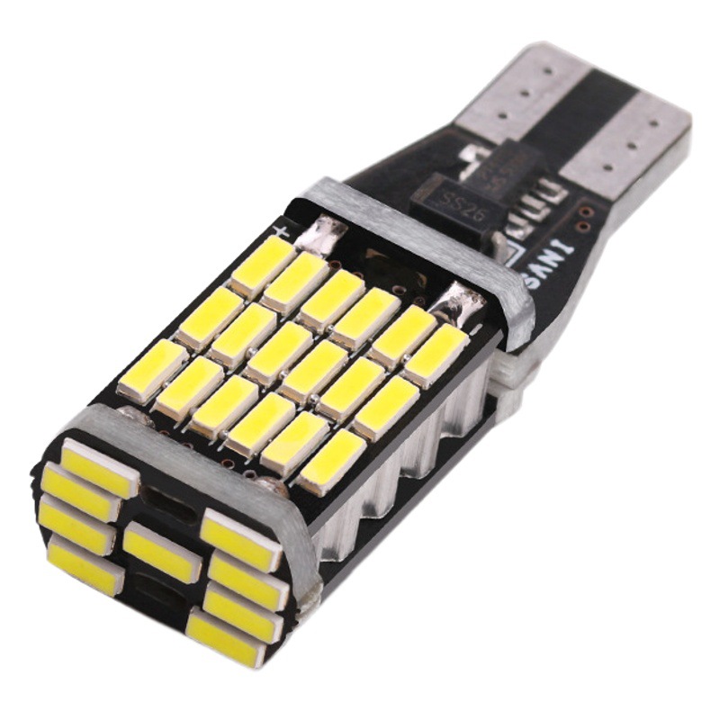 Cross-border in stock car LED brake light constant current 12-24v reversing light T15 4014 45 decoding highlight