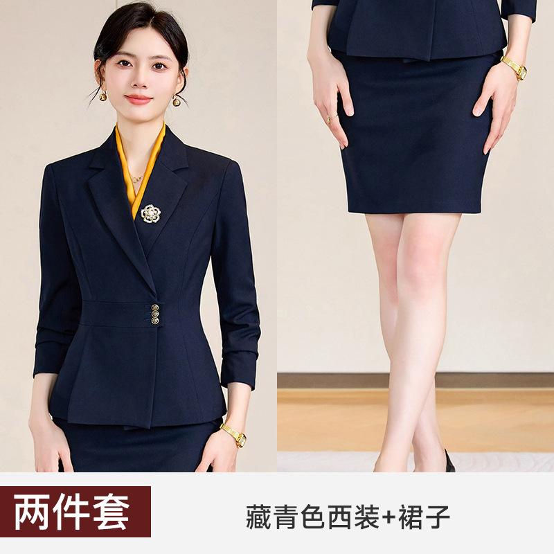 西装套装女时尚气质高端职业装正装西服珠宝店酒店经理前台工作服|undefined