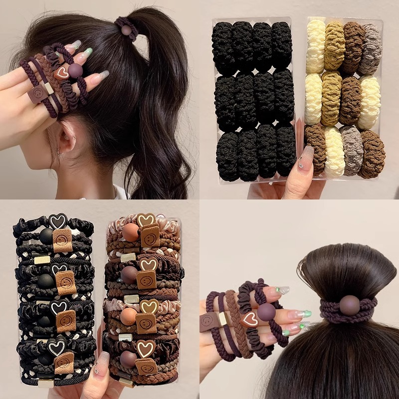 Cauda de caballo alta no colapsar cuerda de cabeza de niñas de alto nivel anillo de cabello red red 2024 nueva correa de goma de alta elasticidad cabello de cabello