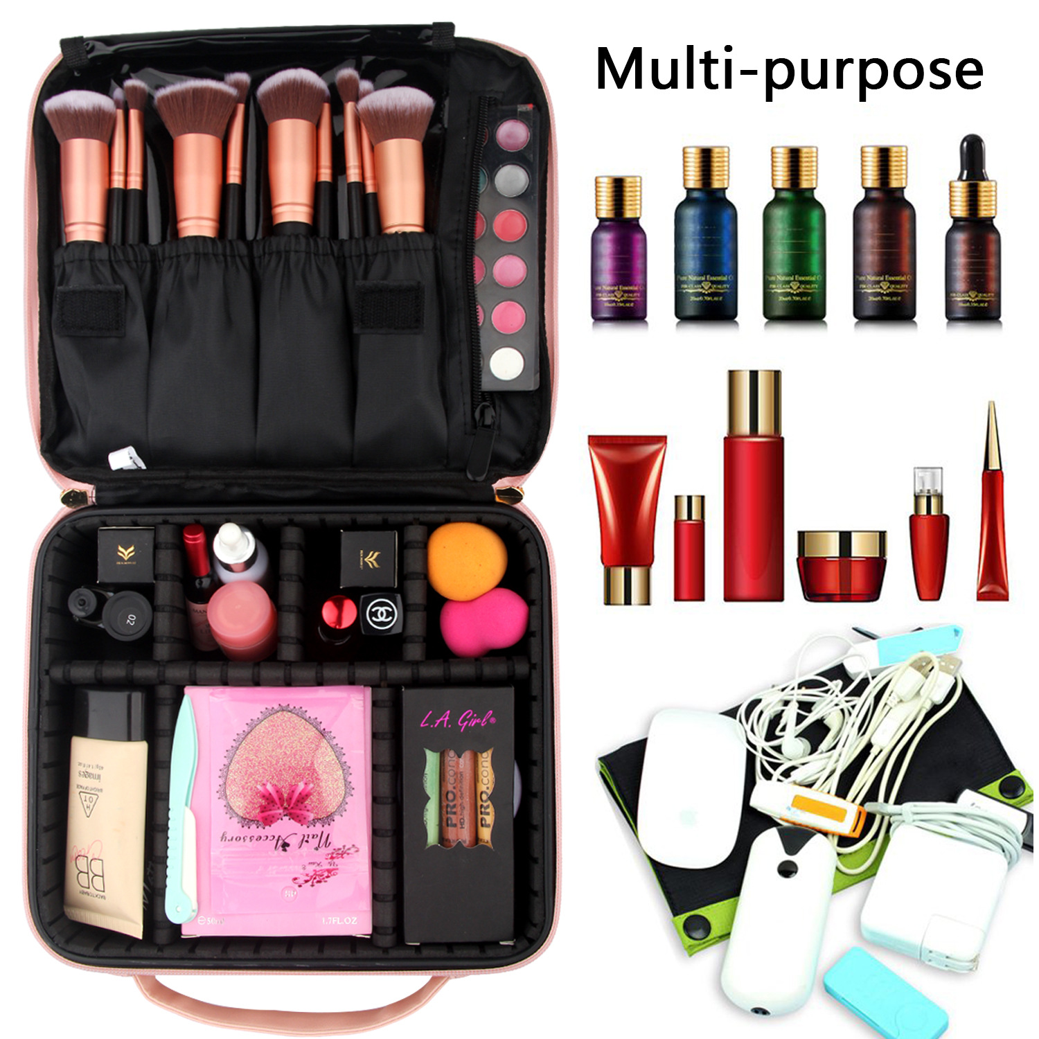 Professional Makeup Storage Bag Beauty Manicure Makeup Box Tattoo Embroidery Multi-function Box Amazon Spot Portable Handbag