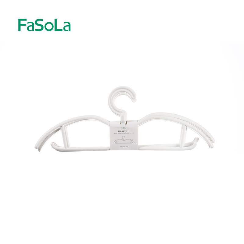 FaSoLa 洋服ハンガー 家庭用衣類保護 防鼓バッグ シームレス滑り止めハンガー ワードローブ 省スペース 特殊ショートネックハンガー|undefined