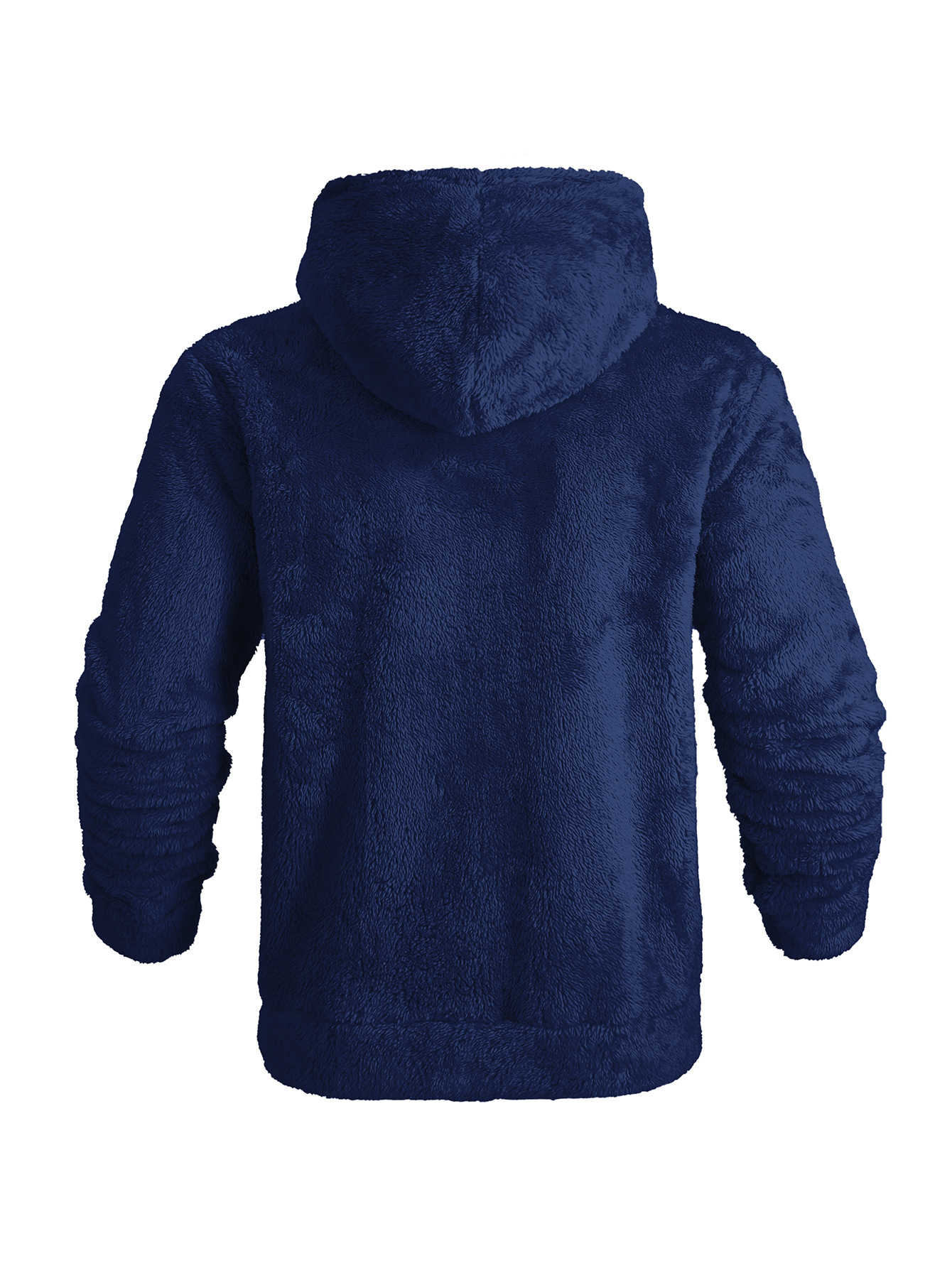 Herren Kapuzenstrickjacke Aus Doppelseitigem Samt Mit Reißverschluss_voghion.com