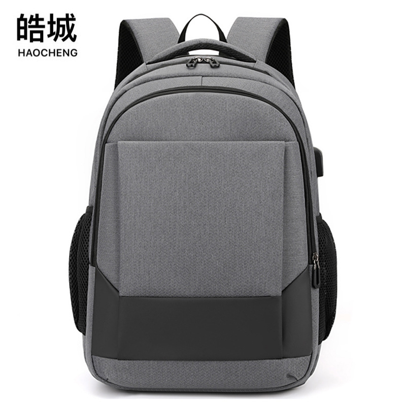Mochila recargable USB para hombre de viaje de gran capacidad Mochila de viaje de negocios Logo Bolsa para portátil