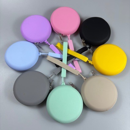 Cross-Border Round Coin Purse, Lipstick Bag, Key Bag, Earphone Data Cable, Lightweight Digital Handbag