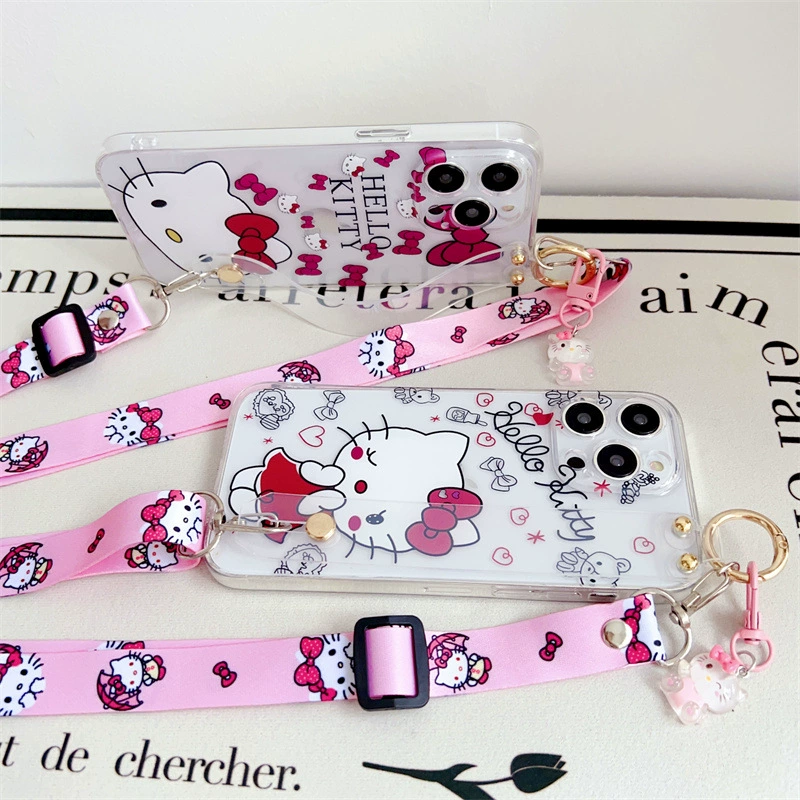 Чихуахуа Hello kitty, яблоко, совместимый браслет, чехол для телефона, iPhone 12, iPhone12 Pro, защитный ремешок для сумки, iphone, 14promax