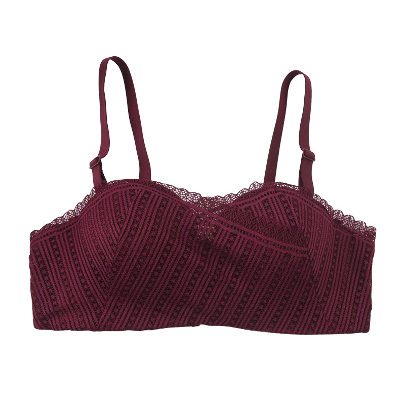 1/2 taza de ropa interior de tipo pecho, malla transpirable, borde de encaje sexy, sujetador de hombro de mujer, correa de hombro desmontable, soporte superior image 5