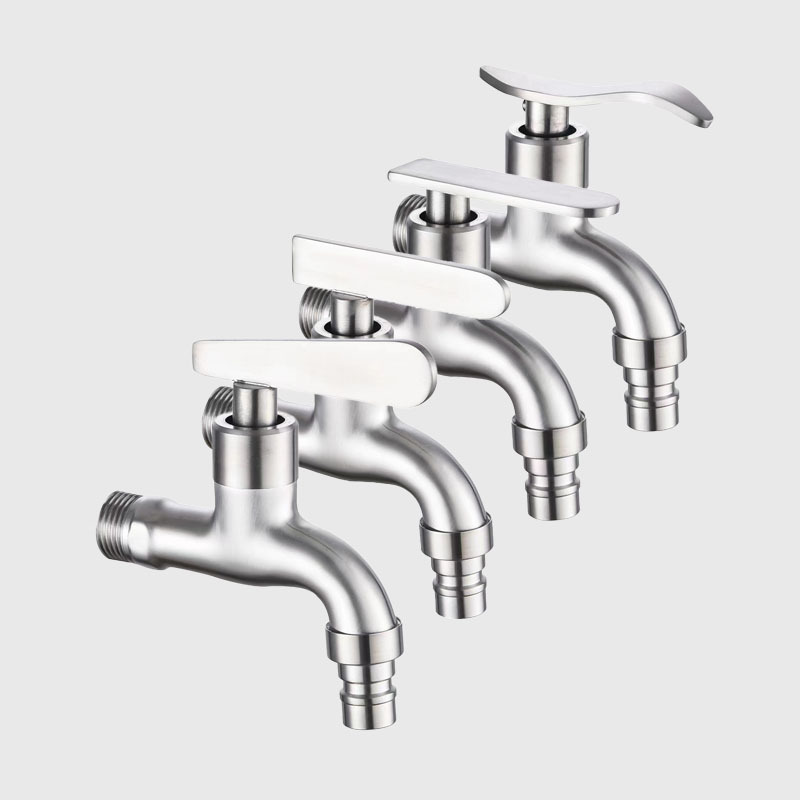 Foreign trade cross-border 304 stainless steel washing machine faucet 4 points sharp mouth quick opening faucet mop pool splash faucet Foreign trade cross-border 304 stainless steel washing machine faucet 4 points sharp mouth quick opening faucet mop pool splash faucet