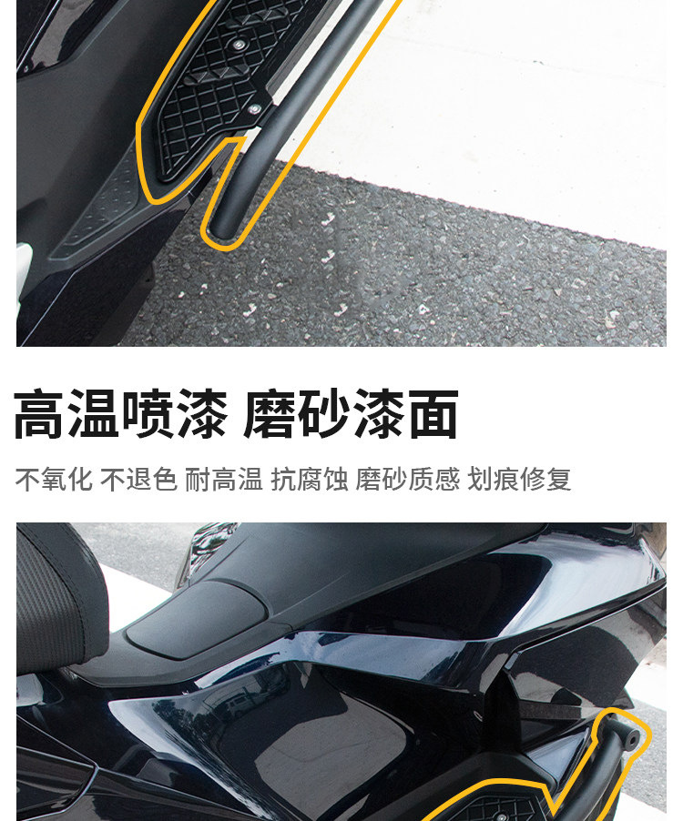 Suitable for 20-25 Models of Honda Pcx160, Modified Footrests, Aluminum Alloy Stainless Steel Bumpers, Anti-Fall Bars