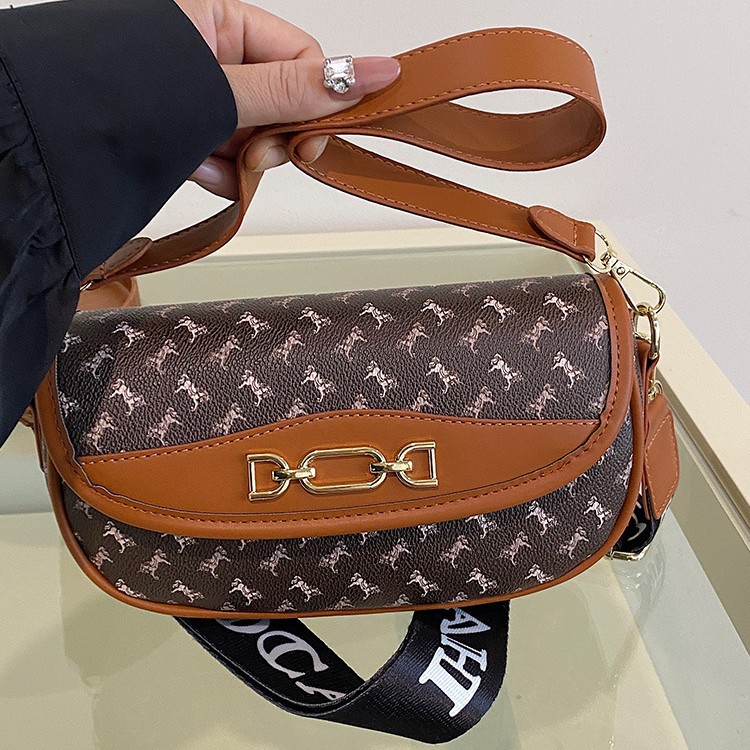 New High-end Fashion Texture Printed Armpit Bag European And American Retro Trend Handheld Single Shoulder Diagonal Cross Bag Popular Item_voghion.com