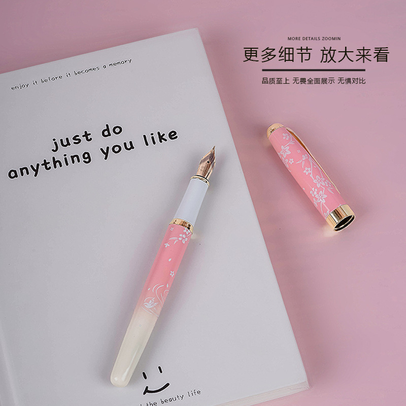 Foreign Trade Hot-Selling Business Gift Fountain Pen for Writing and Calligraphy, Iridium Gold Art Pen with High Aesthetic Value