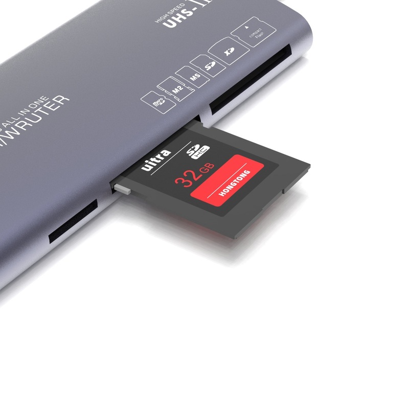 プライベートモードusb高速ms多機能cfカードリーダーsdアルミニウム合金tfコンピュータ六合一x 1カードリーダー携帯電話|undefined