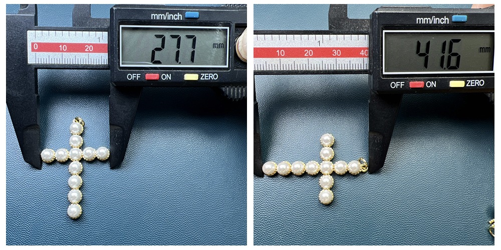 6g Weight DIY Jewelry Accessories Classification 1 Piece Quantity Imitation Pearl Material Cross Pattern Plating Design Simple Style Style 1 Piece Imitation Pearl Cross 6